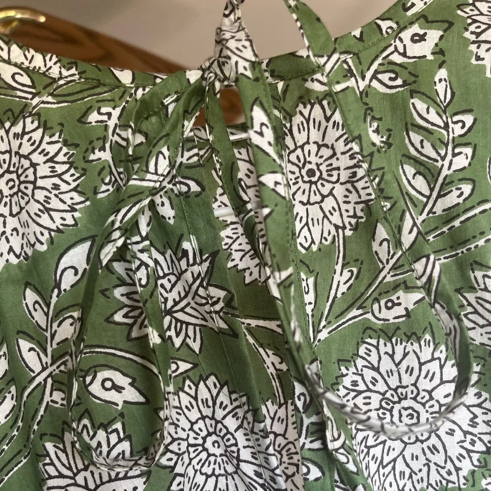 NWOT Green Floral Maxi Dress - Picture 5 of 5